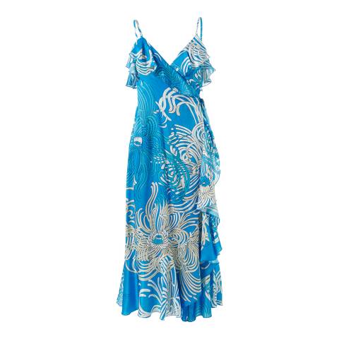 Melissa Odabash Blue Swirl Kiwi Dress