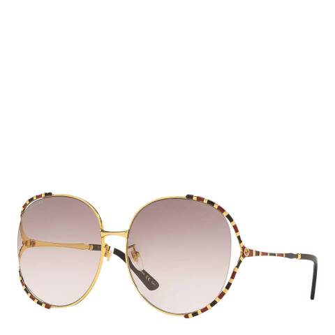 Gucci Women's Gold/Orange Gucci Sunglasses 59mm