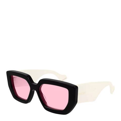Gucci Women's Black/Pink Gucci Sunglasses 55mm