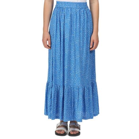 Regatta Blue Tiered Maxi Skirt