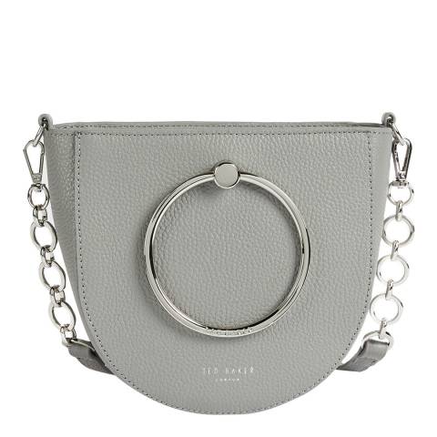 Ted Baker Grey Fiorel Ring Handle Curved Crossbody Bag