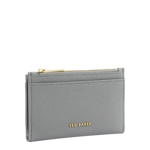 Ted Baker Grey Paigge Saffiano Poppered Card Holder