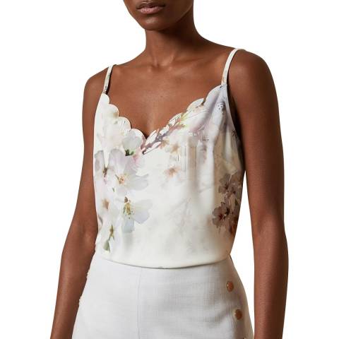 Ted Baker White Ivvey Scalloped Cami Top