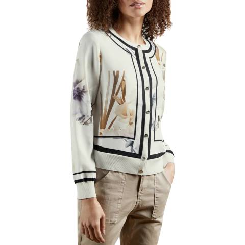 Ted Baker White Floral Patrina Cardigan