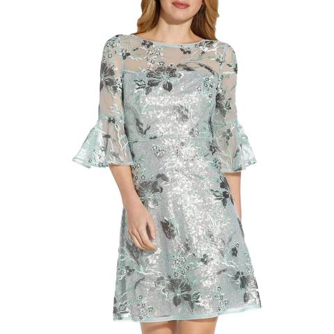 Adrianna Papell Embroidered Sequin Cocktail Dress