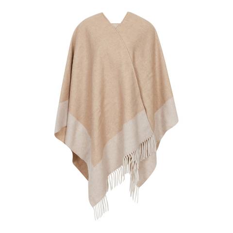 Reiss Camel Astra Wool Blend Poncho