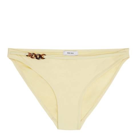 Reiss Yellow Myra Chain Detail Bikini Bottoms