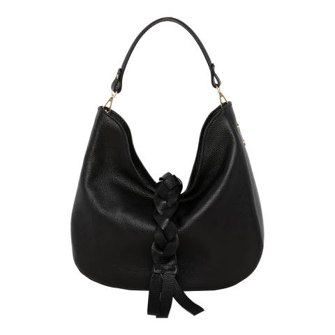 Anna Morellini Black Gisella Leather Top Handle Bag