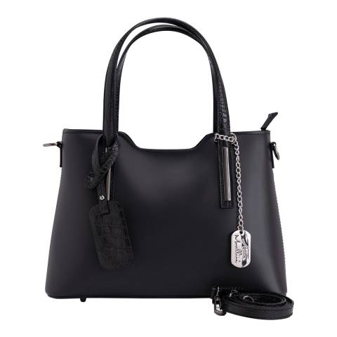 Anna Morellini Black Corinna Leather Handbag