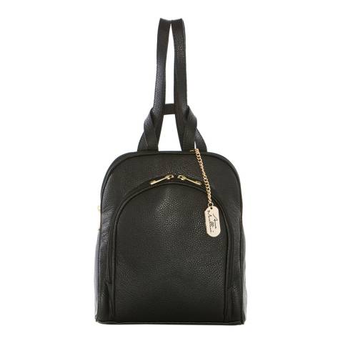 Anna Morellini Black Breta Leather Back Shoulder Bag