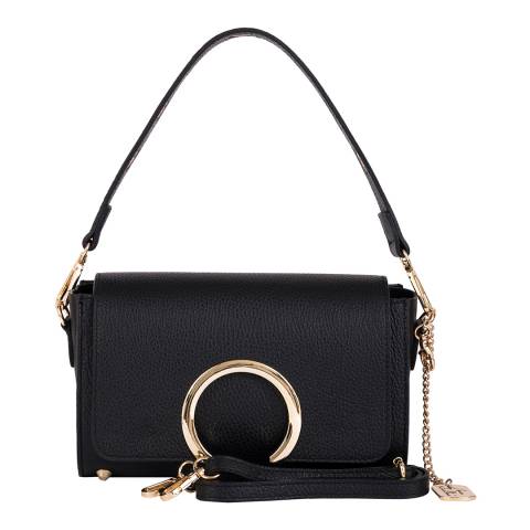 Anna Morellini Black Giada Leather Handle Bag