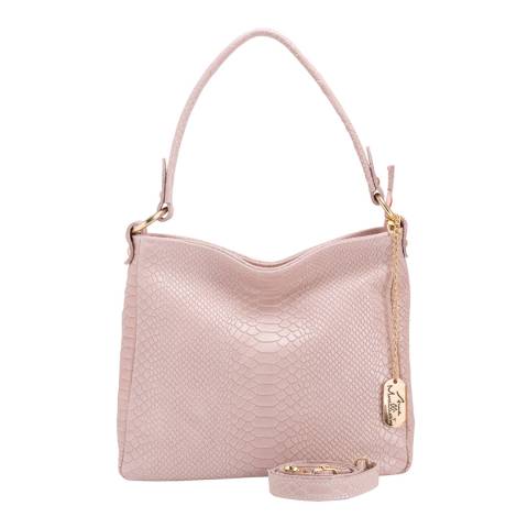 Anna Morellini Pink Dania Leather Shoulder Bag