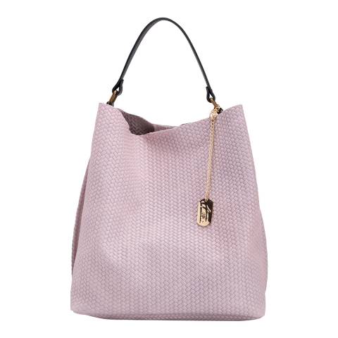 Anna Morellini Pink Sebastiana Leather Tote Bag