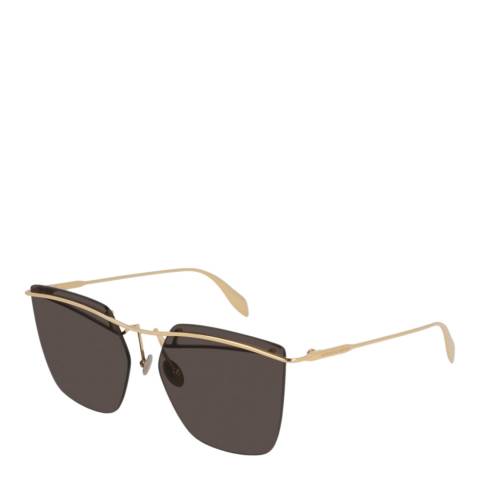 Alexander McQueen Women's Gold Alexander McQueen Sunglasses 59mm
