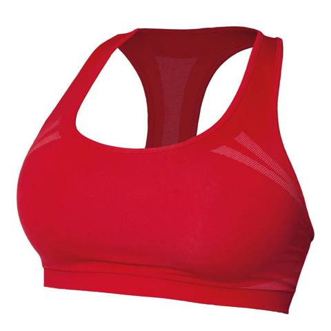 Iron-ic Red/White Double Face Sports Bra