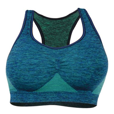 Active-Fit Green/Blue Space 3 Sports Bra