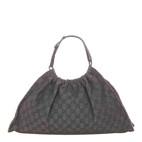 Vintage Gucci Grey Black GG Handbag