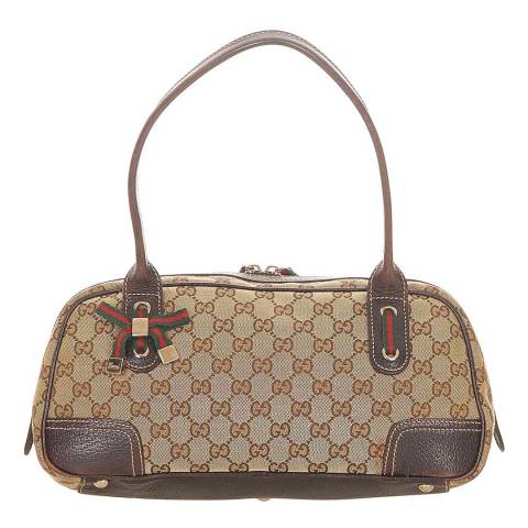 Vintage Gucci Brown GG Princy Handbag
