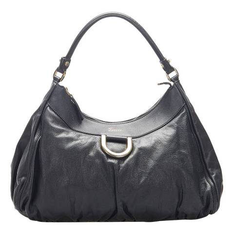 Vintage Gucci Black Abbey D-Ring Shoulder Bag