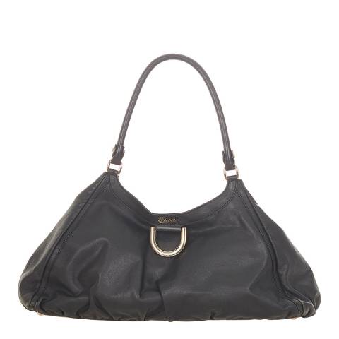 Vintage Gucci Black Abbey D-Ring Shoulder Bag