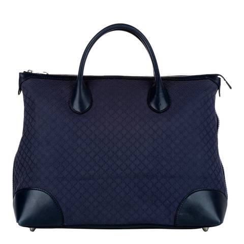 Vintage Gucci Blue Navy Diamante Travel Bag