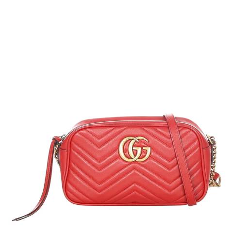 Vintage Gucci Red GG Marmont Matelasse Crossbody
