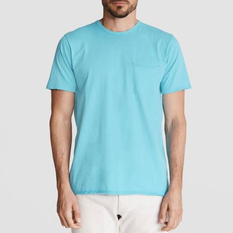 Rag & Bone Blue Miles Pocket Cotton T-Shirt