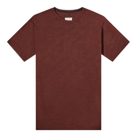 Rag & Bone Dark Red Flame Classic Cotton T-Shirt