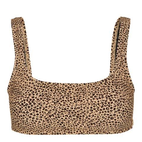 WHISTLES Leopard Print Bikini Top