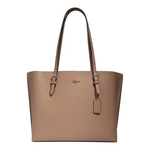 Coach Taupe Oxblood Mollie Tote Bag