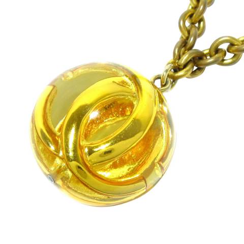 Vintage Chanel Gold Sphere Necklace