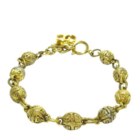 Vintage Chanel Gold Sphere Charm Bracelet