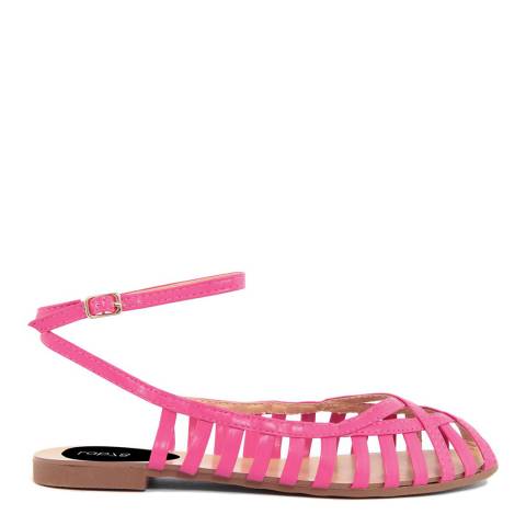 LAB78 Pink Gladiator Strappy Design Sandals