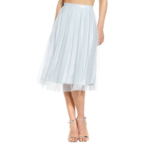 Hailey Logan Light Blue Shirred Mesh Skirt