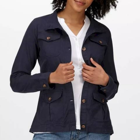 Regatta Navy Cotton Buttoned Jacket