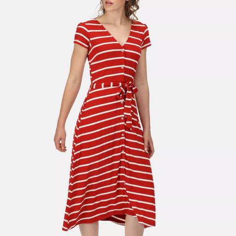 Regatta Red/White Stiped Jersey Dress