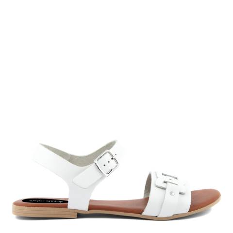 Fashion Attitude White Leather Sandals 