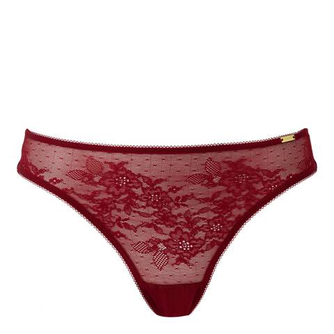 Gossard Bordeaux Glossies Lace Brief