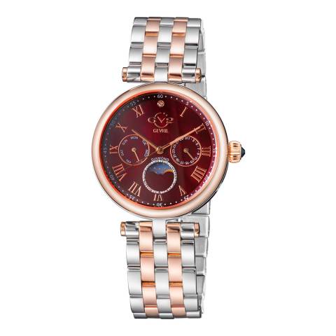 Gevril Gevril  Women's Brown/Rose Gold Two Tone Bracelet Watch