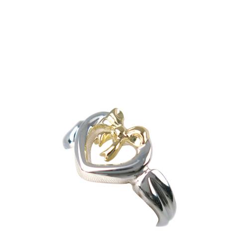 Vintage Tiffany & Co Silver Ribbon Heart Ring 47