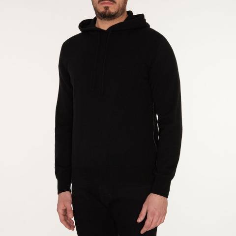 7 For All Mankind Black Cashmere Hoodie