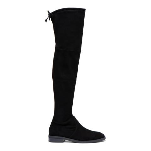 Black Suede Jocey City Over the Knee Boots - BrandAlley