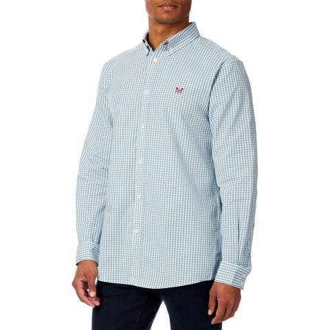 Crew Clothing Blue/White Gingham Cotton Shirt