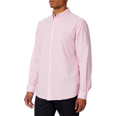 Crew Clothing Pink Gingham Cotton Shirt