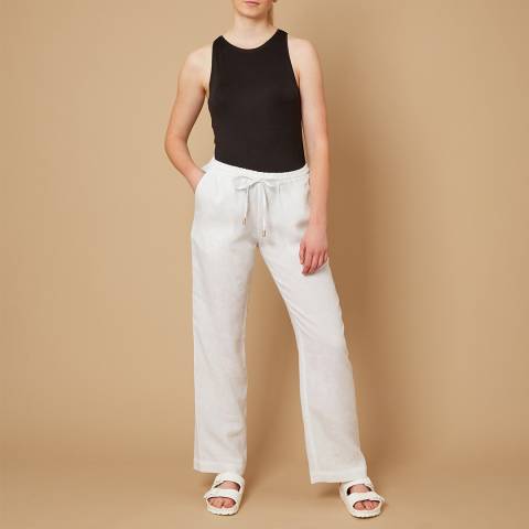 N°· Eleven White Linen Trouser