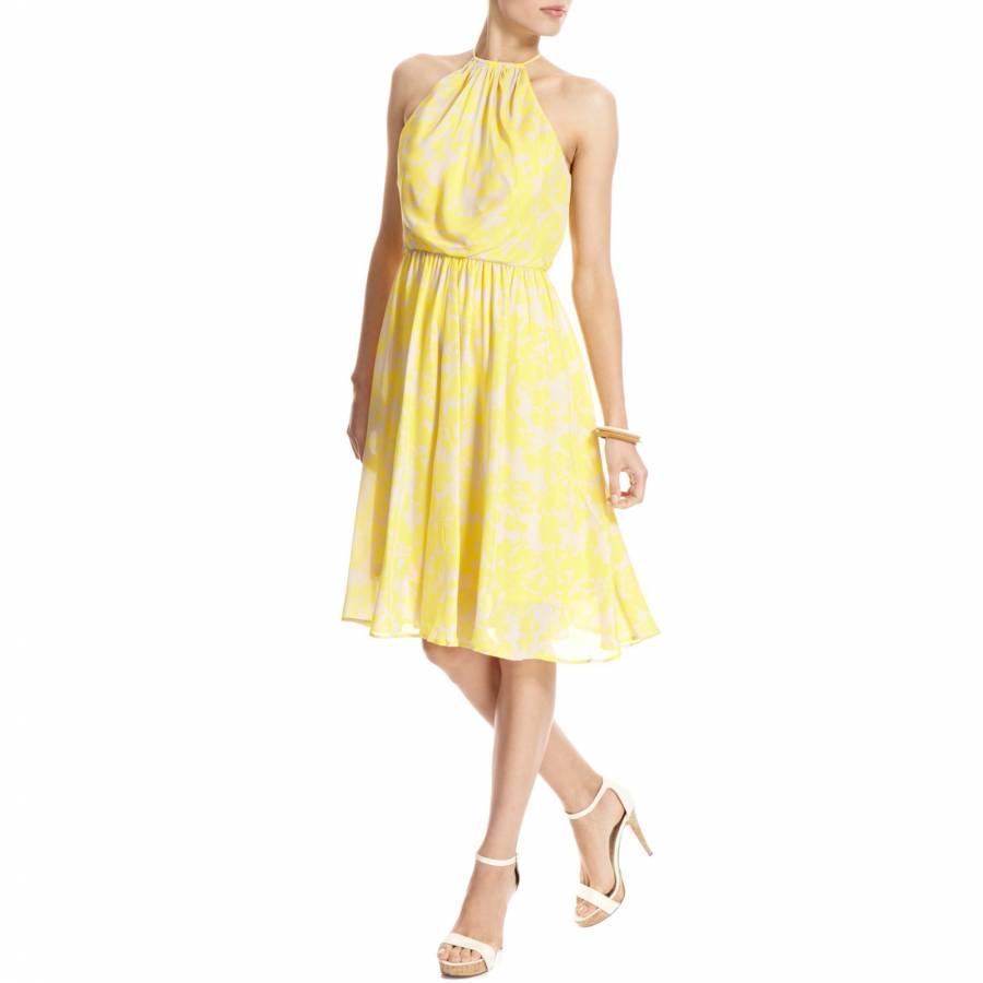 Yellow Halter Silk Dress - BrandAlley