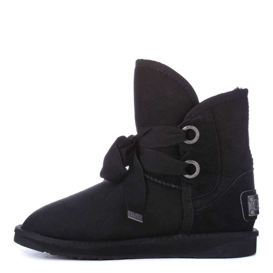Black Shearling Bedouin Short Boots - BrandAlley