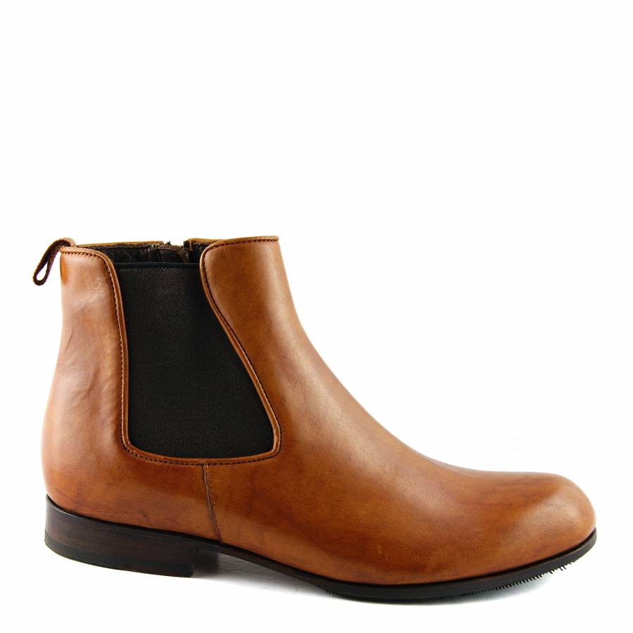 Women's Tan Leather Chelsea Boots - BrandAlley