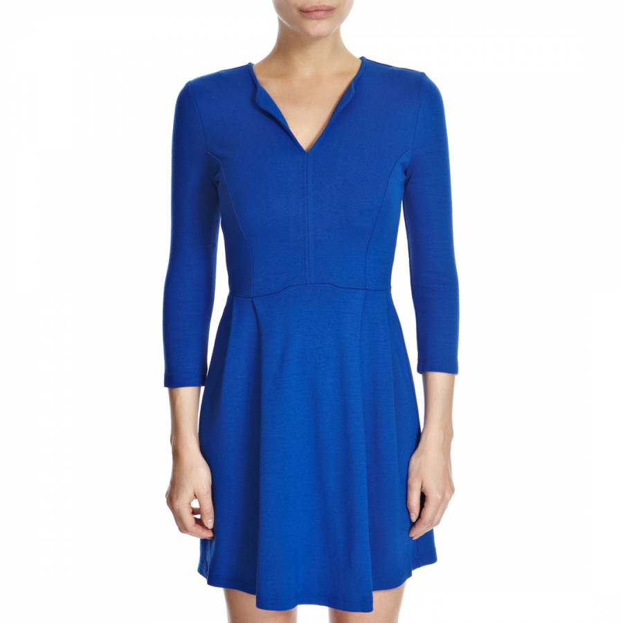 cobalt blue jersey dress