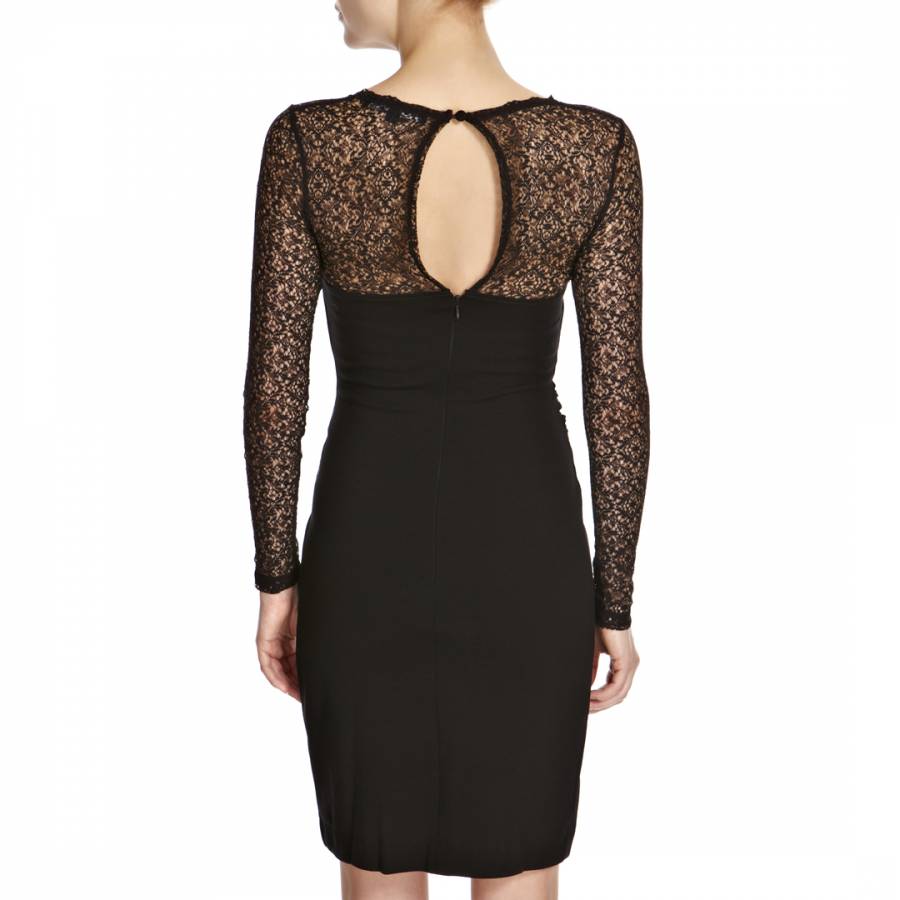 Black Vienna Lace Tailored Dress - BrandAlley